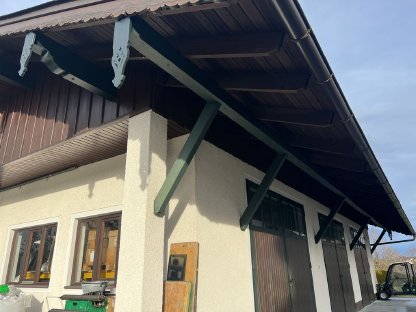 Bild 3:Remise mit Wolf System Satteldachbinder