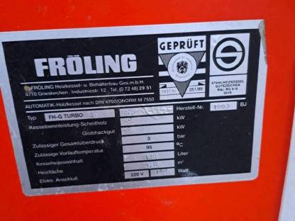 Holzofen Fröling 30 kW