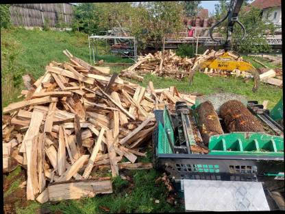 Bild 7:Brennholzspalten für 1 m Scheite