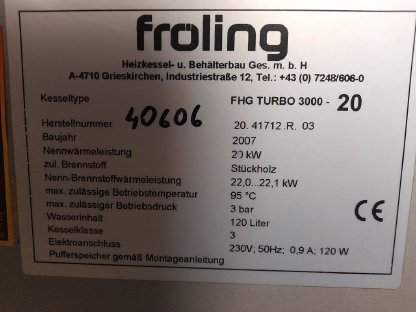 Heizungskessel FHG TURBO 3000