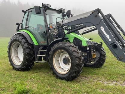 Deutz Agrotron 100 Mk2 mit Quicke 45 Frontlader