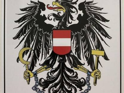 Blechschild 30 x 40 cm Wappen Österreich Adler