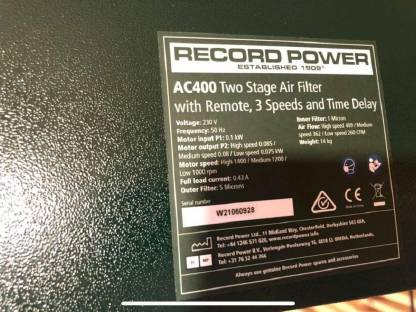 Bild 2:Record Power Luftfilter Absaugung Werkstatt