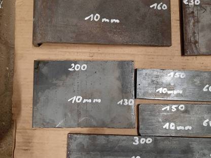 Metallplatten verschiedene Stärken