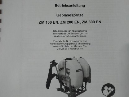 Bild 5:Gebläsesprüher für Kleintraktoren Zupan ZM 100 EN