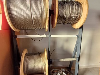 Bild 3:Mistbahnseile, Niro-Seile, Forstseile