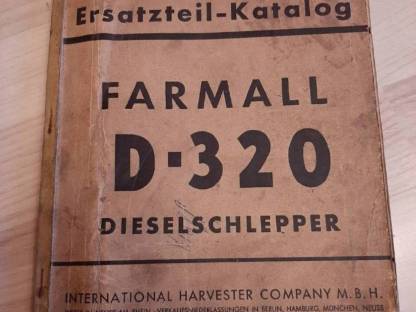 Farmall D 320 Ersatzteile-Katalog