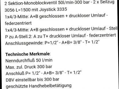 Kreuzhebel, Seilzug, Monoblock