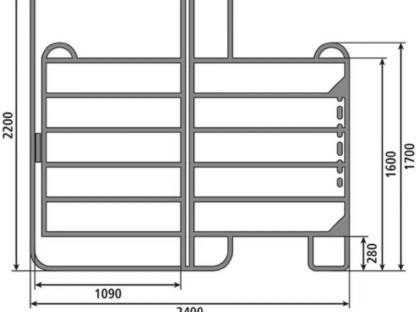 Weidepanel mit Tor 2,4 m