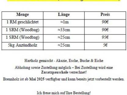 Bild 3:Forstdienstleistungen und Brennholzverkauf