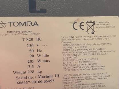 Bild 2:Leergutautomat Tomra T-820