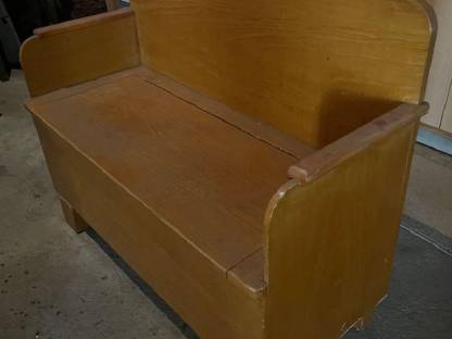 Bild 4:Antike bezaubernde Truhenbank, Holzbank