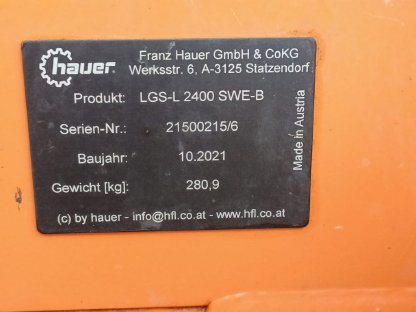 Bild 4:Hauer Leichtgutschaufel 240 cm LGS-L 2400 SWE-B