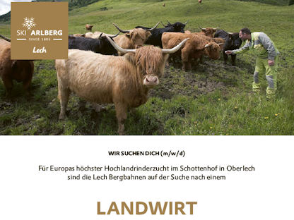 LANDWIRT Schottenhof - die Lech Bergbahnen AG sucht Dich!