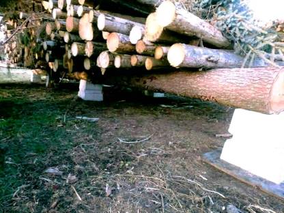 Betonunterlager, Holzunterleger