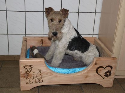 Bild 2:Hundebett mit Gravur, Hundekorb