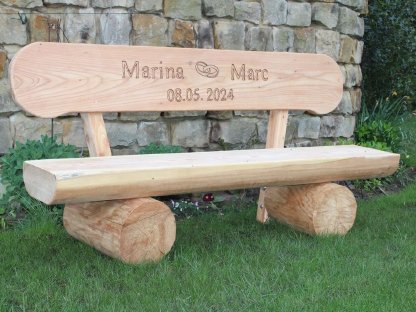 Bild 2:Gartenbank mit Gravur, Rentnergeschenk