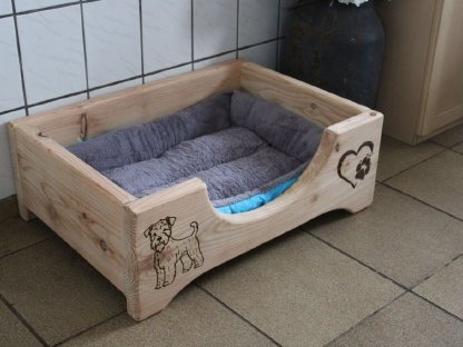Bild 3:Hundebett mit Gravur, Hundekorb