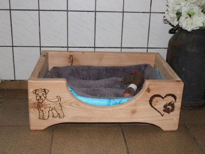 Hunde Bett mit Gravur, Hunde Korb