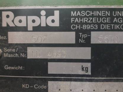 Rapid 507 Eingrasmäher