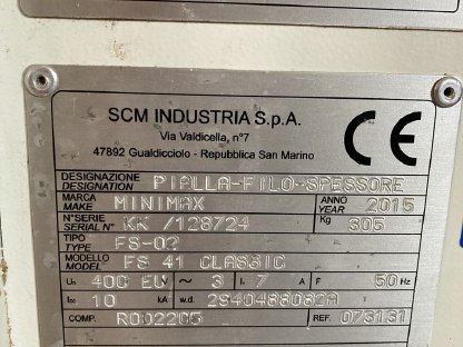 Bild 2:Hobelmaschine Minimax FS41 Classic