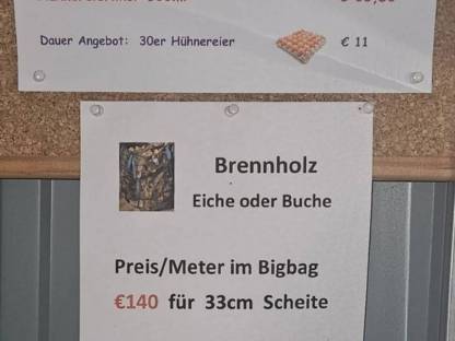 Holz, Wachtelprodukte, Hühnereier, Honig, Imkereiprodukte