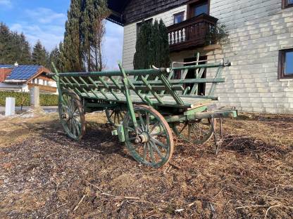 Leiterwagen aus Holz / Antik / Deko