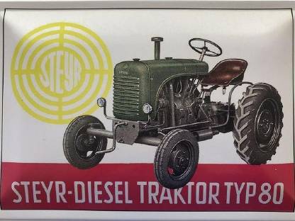 Blechschild 40 x 30 cm Steyr Traktor Typ 80