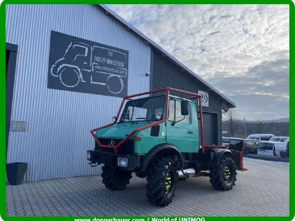 Unimog U1000 mit Werner Forstausrüstung, Funk, Pritsche