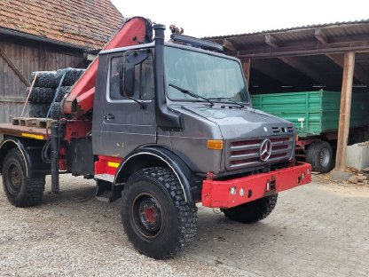 Unimog U 1300 L Hiab Kran