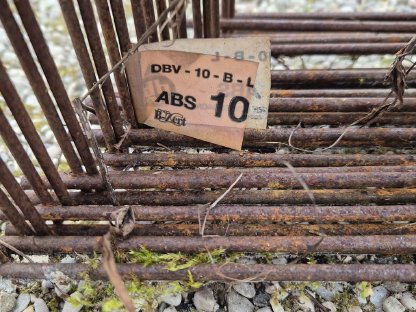 Bild 6:Bewehrungseisen Distanzstreifen