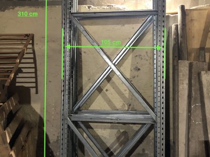 Palettenregal 600 kg/Palette, Industrie, Schwerlastregal