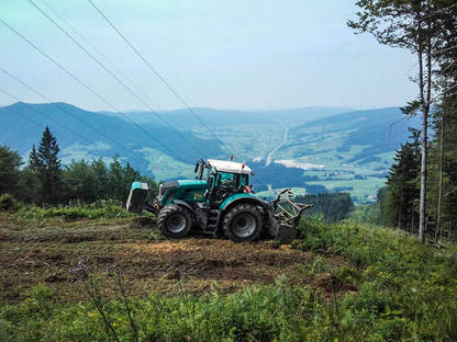 Bild 3:Forstmulchen/Wurzelstockfräsen/Rodung