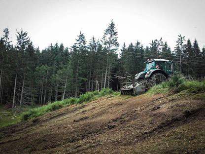 Bild 2:Forstmulchen/Wurzelstockfräsen/Rodung