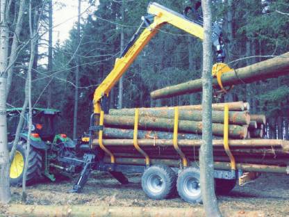 Bild 3:Holztransport Holzbringung Rückewagen