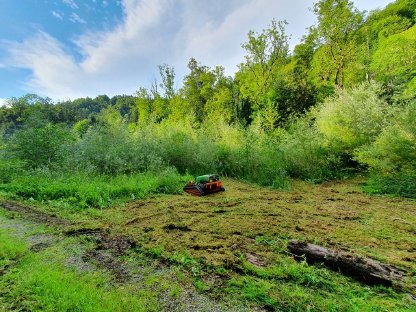 Bild 2:Mulcharbeiten