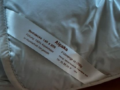 Bild 6:Alpaka Bettdecke