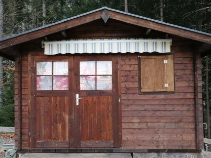 Hütte Gartenhütte Jagdhütte mobil fahrbar Bauwagen