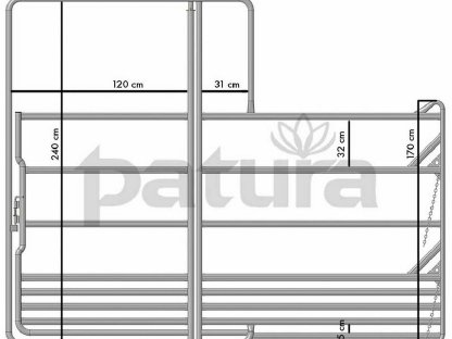 Bild 2:4x Patura Sicherheits-Pferdepanel 3,0 m (2x Tor)