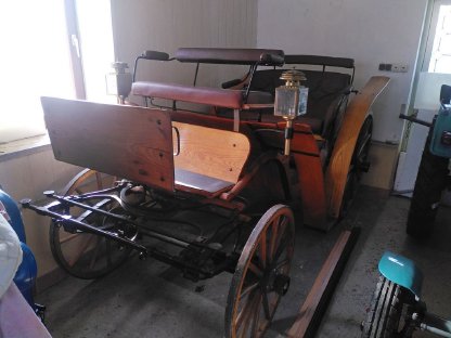 Einspannige Kutsche; Scheibenbremsen; Original Wagenräder