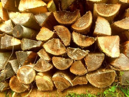 Brennholz Scheit Kamin Feuer Ofen Kachelofen Holz Ster