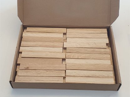Eiche Klötzchen 100 Stk. Packung - Bastelholz, Brennholz