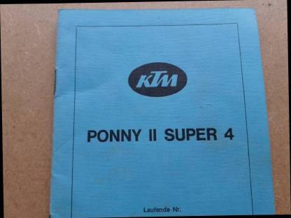 KTM Ponny II Super 4, Typenschein, Papiere