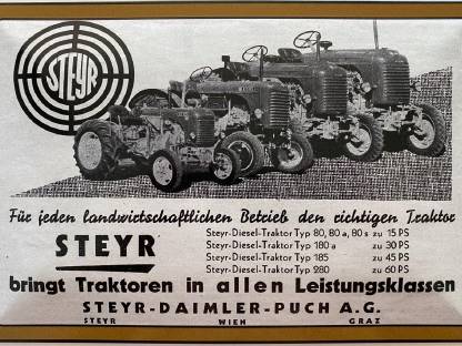 Steyr Traktoren Blechschilder 18 x 12 cm