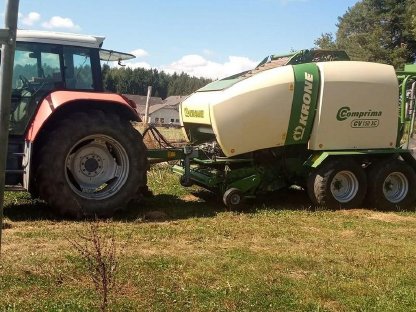 Rundballenpresse Krone Comprima 150XC, Steyr 4115A, John Deere 678