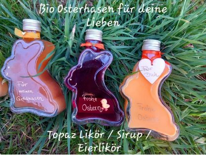 Bio Osterhasen (Edelbrände, Liköre oder Sirup)