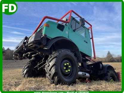 Unimog U1000 mit Werner Forstausrüstung, Funk, Pritsche