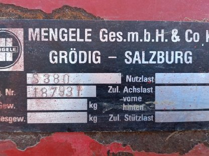 Bild 3:Mengele Miststreuer S 380