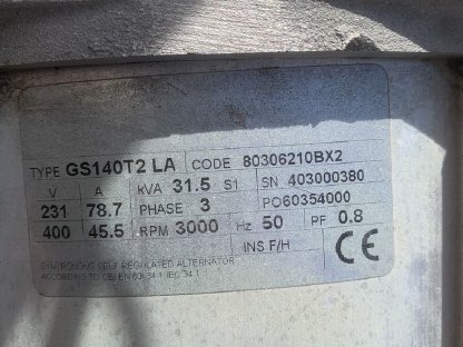 Bild 7:Zapfwellengenerator 31,5 kVA