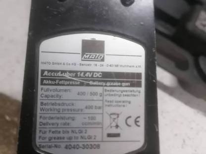 Bild 3:Mato Akku-Fettpressen-Set 14,4 V